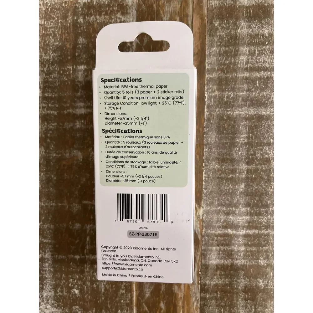 Kidamento Instant Print Kids Camera Original Thermal Printing Paper Roll Refills